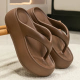 Chunky Platform Flip Flops for Women Summer 2025 Clip Toe Thick Bottom Cloud Slippers Woman Beach Non-Slip Soft Sole Flip Flops