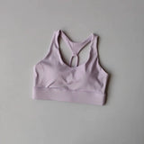 Women's Sexy Slim Strap Yoga Sports Bra Shock-Absorbing Gathered Back Design for Training Run Integrated Beautiful Back Style