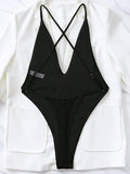 Snake Skin Extreme Mini Micro Thong Swimsuits Cross Backless Women Swimwear One Piece Swimsuit Female High Cut Bathing Suit Swim