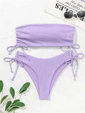 Sexy Bandeau Bikinis 2025 Women Brazilian Swimwear Female Swimsuit Two Pieces Bikini Set Bather Bathing Suits Girls Beach Wear