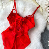 MOYISU Women's Sexy Summer Bodysuit Halter See Through Mesh Lingerie Push Up Pads Euro Style Boho Chic Shapewear Hot Item AU Hot