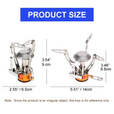 Widesea Camping Cookware Set Portable Pot Stove Knife Fork Cup