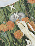 New court Corset dandelion plant flower lace-up and wear corset.