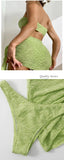 New Strapless Bikini Set Women Hollow Out Sexy Beachwear Sexy Lace Up Cover-Ups Wrap Skirt Summer New Fashion Bathing Suit
