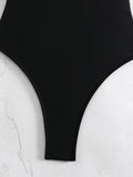 2025 Splicing Underwired V-Bar Women Micro Thong Swimwear One Piece Swimsuit Female Backless Monokini High Cut Bathing Suit Swim