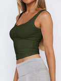 Phantasy Y2K Women's Tank Top Fashion Tees Basic Strapless U Neck Camisole Sexy Button Up Tanks 2026 New Summer Women Clothing