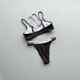 2026 Splicing Polka Dots Bikini Women Swimwear Female Swimsuit Two-Pieces Bikini Set High Cut Leg Bather Bathing Suit Swim V8172