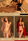 Sexy bikini robe set three-point cardigan robe two-piece set