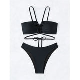 S - XL Cut Out Scrunch Butt Bikini Female Swimsuit Women Swimwear Two-pieces Bikini set Brazilian Bather Bathing Suit Swim K7300