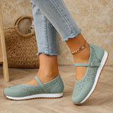 White Hollow Out Platform Sneakers Women 2025 Plus Size 36-43 Breathable Sports Shoes Woman Comfort Non Slip Walking Flats Mujer