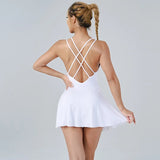 Summer Tennis Wear Womens Dresses Sportswear Woman Gym Dresses Bra Jumpsuit Shorts Leggings Women's Tracksuit Sport Yoga Clothes