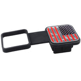2 Inch American Flag Trailer Hitch Cover Metal Hitch Cover Fit For 2 Inch Hitch Receivers,2'' Rubber Hitch Tube Cover Plug