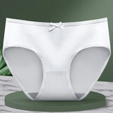 1 Pack Classic Daliy Panties Women Breathable Soft Low-waist Briefs Solid Color Ladies Comfort Underwear M-XL