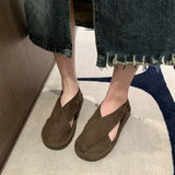 Summer Shoes Women 2026 New Casual Flats Closed Toe Sandals Retro Slip-on Summer Loafers Non-Slip Comfortable Sandal Footwear
