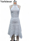 New Hollow Out Crochet Knitted 2 Pieces Suits Tunic Beach Cover Up Cover-ups Beach Dress Beach Wear Beachwear Female Women V8391