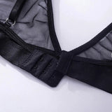 Toucheart 5-Pieces Erotic Lingerie Sexy Hip Skirt For Women Mesh Patchwork Hollow Out See-Through Lure Garters Underwear Suit