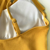 S - XXL Sexy Ribbed Ruffled One Piece Swimsuit Women Swimwear Female Monokini High Cut Bather Bathing Suit Swim Wear Bodysuit
