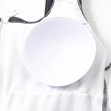 2026 Printed Zipper Swimsuit One Piece Sexy Swimwear Women Floral Bathers Bathing Swimming Swim Suit Female Beachwear