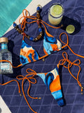 Fashion Snake Butterfly Printed Biquini Women 2Pcs Swimsuit Sexy Lady Double Shoulder Straps Bikini Swimwear Mujer Bathing Suit