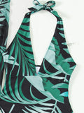2026 Halter One Piece Swimsuit & Beach Skirt Sexy Backless Swimwear Women Bathing Swimming Swim Suit Female Summer Beachwear