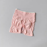 Women's High-Waisted Seamless Yoga Sports Shorts Hip-Lifting Knitted Peach Pants Summer Training Fitness Wear