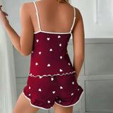 Women Pajamas Set Summer Large Size Vest Shorts Women's Suspenders Soft Casual Cute Printed Pajama Set