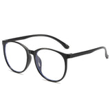 Transparent Large Frame Computer Glasses Women Round Anti Blue Light Optical Spectacle Flat Lens Eye Protection Plain Glasses