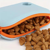 ABQR Portable Silicone Dog Treat Bag - Pet Snack Pouch for Training and Walking, for Outdoor Use Light Pink