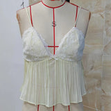 Summer Black Lace Camisole for Women Sleeveless Spaghetti Strap Polka Dot Cami Tops for Party Club Night Out Casual Wear