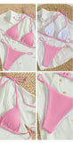 Sexy Bikini Set Women White Black Push Up Bra Micro Swimsuit 2025 Brazilian Beach Holiday Bathing Suit Thong Swimwear Biquini