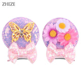Christmas 2.8"Mouse Ears Hair Clips For Children Sequins Bow Hairpins Girls Festival Party DIY Hair Accessories