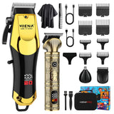 hiena Professional Barber Fade Clippers 0mm Zero Gapped Edgers Hair Trimmer Electric Men Bald Head Finish Hair Cutting Machine