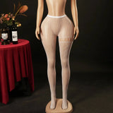 Leggings Lace Fishnet Stockings High Socks Sexy One-piece Pantyhose Striped Jacquard Tight-Fitting Solid Color Pantyhose YMWS
