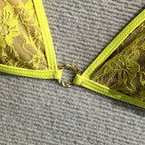 Embroidery Mesh Lace Halter Bikini Female Swimsuit Women Swimwear Two-pieces Bikini Set High Cut Bathing Suit Swim Beach Wear