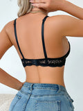 Sexy Women's Lace cup Bras Lace Splicing double shoulder straps Underwire Bra Push-Up Comfortable Women's Lingerie Bra