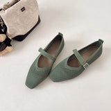 Women Leisure Flats Breathable Mesh Spring Summer Flat Shoes For Female Daily Walking Shoes Square Toe Ladies Fashion Footwear