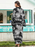 2026 Women Swimsuit Beach Cover Up dress Sleeve Kaftan Beach Tunic Long Pareos Bikinis Cover ups Summer Robe Plage Beachwear