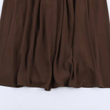 Women's Fashion Midi Dress Brown Sleeveless Shirt Dress For Women Shoulder Details Buttoned Waist Button Elegant For Wear PS9Y
