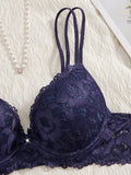 Single of Women's Underwear Set Sexy Lace Patchwork with Push Up Bra Romantic Sheer Women's Panties