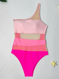 2026 Mesh Swimsuit Women One Piece Shoulder Padded Swimwear Female Sexy Bathers Bathing Swimming Swim Suit Beachwear XL