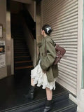Lace Tulle Skirt Women Sweet Elegant Korean Style Ruffle Skirts Vintage Streetwear Irregular Layered Skirts Fashion Women O4RB
