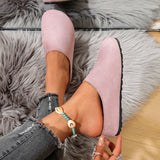 Spring Round Toe Cork Clogs Slippers for Women Outdoor Cork Footbed Flat Heels Mules Shoes Woman Plus Size Suede Slides Female