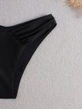 2026 Black Sexy Swimsuit Only Pants High Cut Swimwear Women Solid Bathers Bathing Swimming Trunks Swim Suit Female XXL