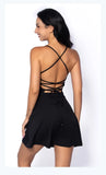 Summer Sleeveless Tennis Dress for Women Pink Hollow Out Backless Lace Up Gym Fitness Golf Badminton Pocket Skirt Suit Sportwear