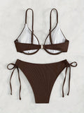 ZTVitality Solid Underwire Sexy Bikini 2025 New Arrival Biquini Padded Push Up Bandage Swimsuit Women Swimwear Summer Beachwear
