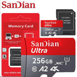 High Speed SD Card 128GB 512GB Micro TF SD Memory Card U3 V30 A2 for Smartphone Android Phone Game Storage