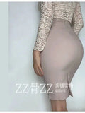WOMENGAGA Mid Length Skirt For Elegance Apricot Slim Mini Dress Sweet Sexy Korean Women 2023 Skirts High Waist Fashion HGR0