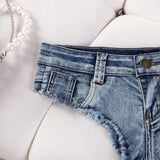Summer Low Waist Hot Girl Slim Fit Plus Size Stretch Jeans Women's Denim Shorts For Beach Spa & Hot Springs Water Sports G5WM