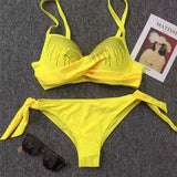 Shiny Sequins Diamond Bikinis Push Up Bikini Women Swimwear Female Swimsuit Two Pieces Bikini Set Bra Cup Bathing Suit Swim Lady