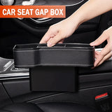 1Pc Leather Car Seat Gap Storage Box Phone Keys Organizer Auto Seat Crevice Storage Filler Munti-functional Auto Organizer